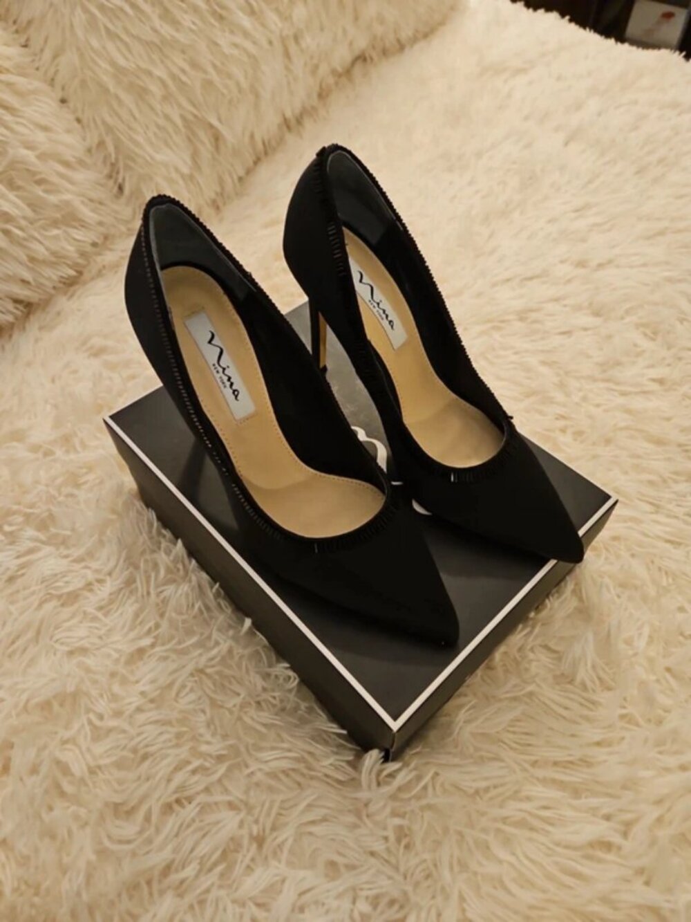 Nina, Black Evening Pumps, Size 7